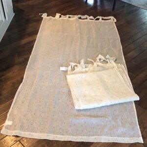 Pair (two) Pottery Barn Linen curtains 44x84